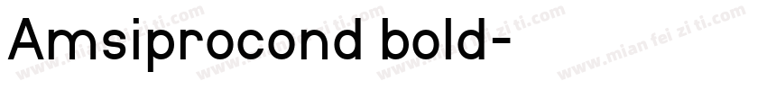 Amsiprocond bold字体转换